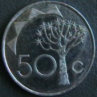 50 цента 1993, Намибия, снимка 1 - Нумизматика и бонистика - 25452097
