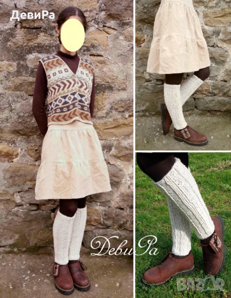 Плетени гети ,,Снежно бели калци", снимка 1