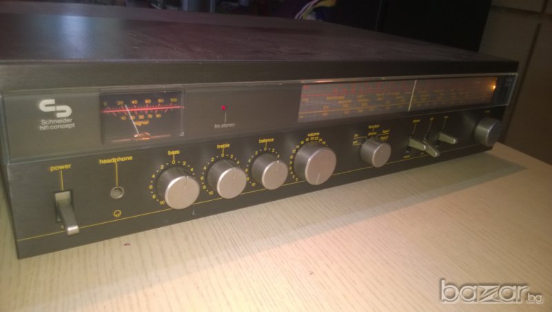 schnеider team 200r-hi-fi concept-stereo receiver-53/37/13см-нов внос от швеицария, снимка 1