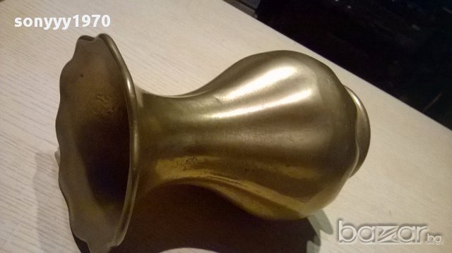 Massiv messing-ваза-18/12см-внос швеицария, снимка 12 - Колекции - 15443675