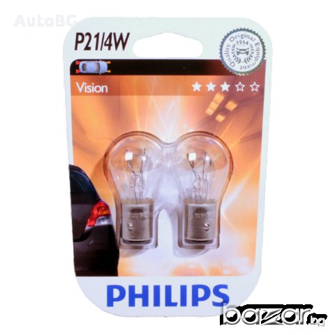 Лампа Philips P21 / 4 W Vision / две светлини
