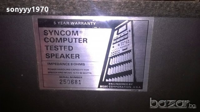 USA-syncom by bose-bose corp.usa-8ohm/50watts-внос швеицария, снимка 16 - Тонколони - 18988335