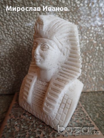 бяла каменна статуетка на Египетска богиня от Асуан, Египет , снимка 2 - Статуетки - 21123626