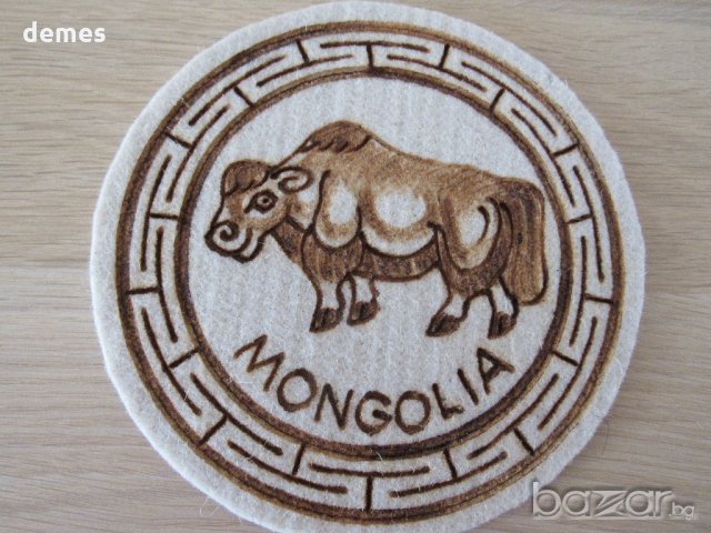 Сет от две декорации от филц, Монголия, снимка 3 - Декорация за дома - 20698598