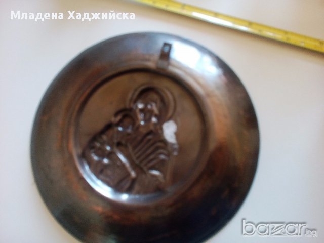 медна чиния за стена, снимка 2 - Други - 13804185