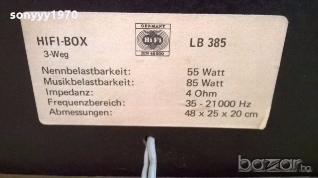 Euro sound lb 385 hi-fi box-3way-4om/85w-germany-внос швеицария, снимка 7 - Тонколони - 13029172