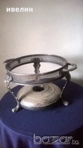 посребрен метален съд, снимка 2 - Антикварни и старинни предмети - 20409585