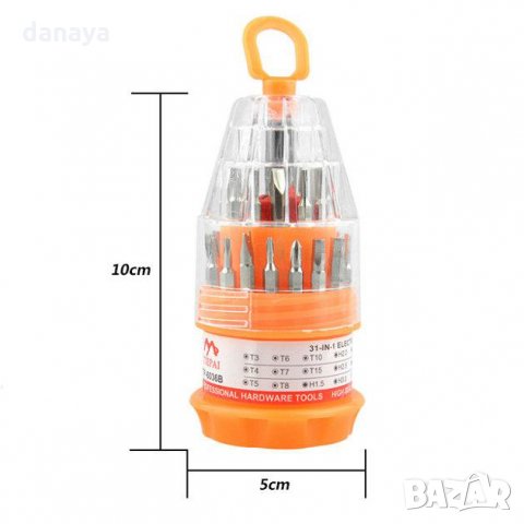 31в1 Отвертка с 30 накрайника за ремонт на телефони таблети часовници, снимка 3 - Железария - 25072001