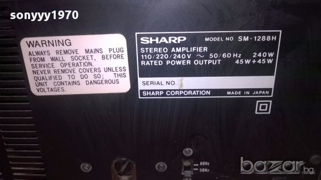 sharp sm-1288h retro amplifier-made in japan-внос англия, снимка 18 - Ресийвъри, усилватели, смесителни пултове - 17061794