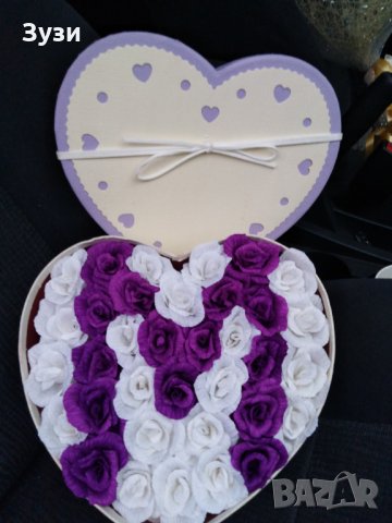 Кутии с хартиени рози, снимка 6 - Декорация за дома - 24676429