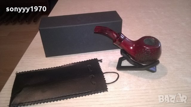 луксозна лула със стоика и кожен калъф-внос швеицария, снимка 5 - Лули - 22472928