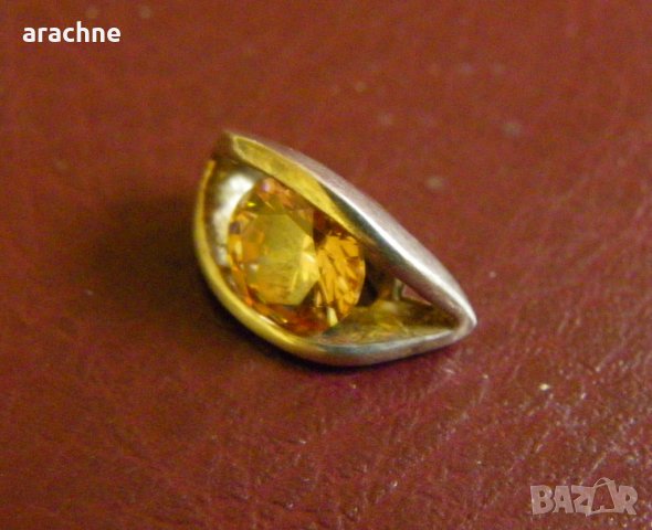 Стара италианска сребърна висулка с морганит, снимка 4 - Колиета, медальони, синджири - 24277537