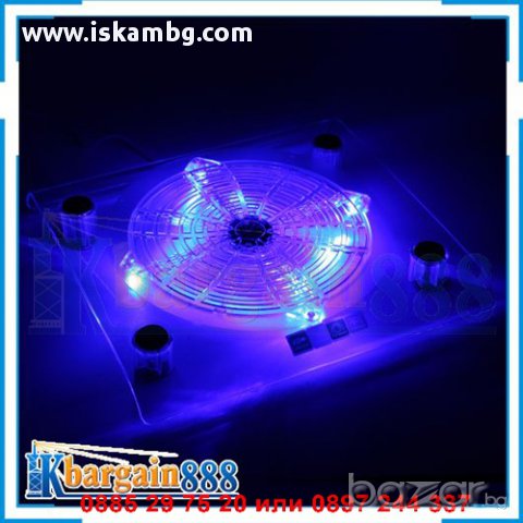 Охладител за лаптоп с голям вентилатор - код NB-7, снимка 12 - Лаптоп аксесоари - 13038673