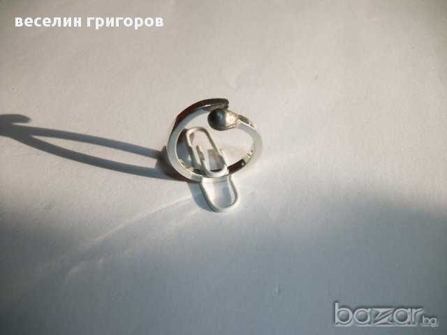 сребърен пръстен "кибритена клечка", снимка 7 - Пръстени - 10899011