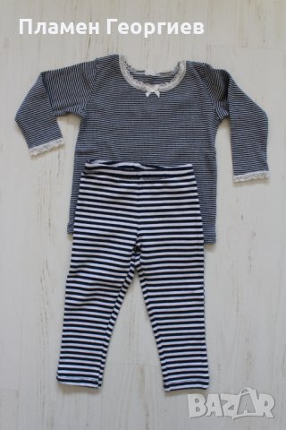 Комплект 2 бр. клинчета и блузка, снимка 1 - Панталони и долнища за бебе - 25564014