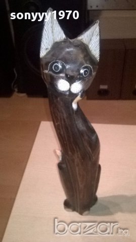 Голямо дървено коте-51х12х5см-внос швеицария, снимка 8 - Антикварни и старинни предмети - 16739689