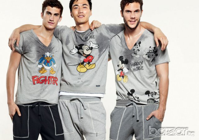 D&G Dolce and Gabbana Donald Duck Fighter Print Мъжка Тениска size 44 (XS), снимка 4 - Тениски - 6805150
