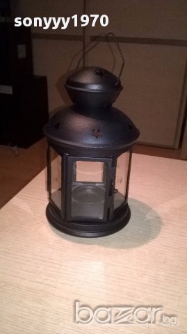 Фенер-метален с стъкла 21х12см, снимка 10 - Антикварни и старинни предмети - 17810497