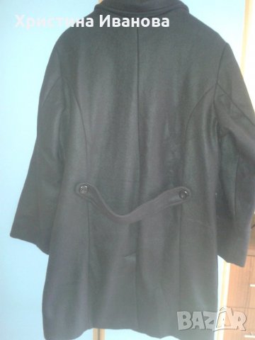 Черно дамско палто, снимка 5 - Палта, манта - 22384362