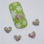 сърце с много диамантени камъчета с камъчета бижу за нокти декорация украса за маникюр