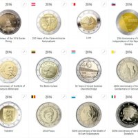 2 Евро Монети (възпоменателни) 2016 / 2 Euro Coins 2016 UNC, снимка 1 - Нумизматика и бонистика - 16368033