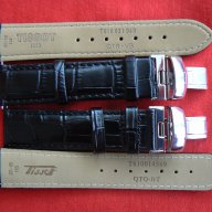 Кожени черни каишки Tissot 20мм., снимка 3 - Каишки за часовници - 17558246