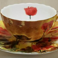 Чаши с цветя от костен порцелан за миялна машина, снимка 4 - Подаръци за жени - 24563758