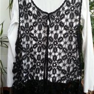  плетен елек блуза туника ръчна изработка  , снимка 9 - Жилетки - 11035770