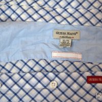 Guess Jeans ® Authentic мъжка карирана риза синьо и бяло, снимка 3 - Ризи - 23460401