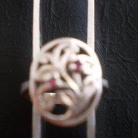 Стар сребърен пръстен с рубини, снимка 1 - Антикварни и старинни предмети - 25628440