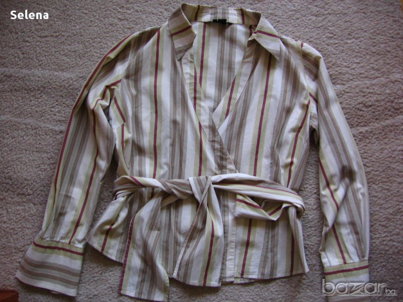Раирана риза с дълъг колан Jean Basic, снимка 1