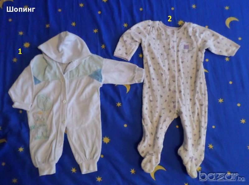 Три ромпъра и боди (9-12 мес.), снимка 1