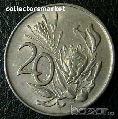 20 цента 1987, Южна Африка, снимка 1