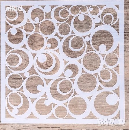 Микс Кръгчета квадратен стенсил шаблон спрей за торта украса кекс декорация с пудра захар и боя