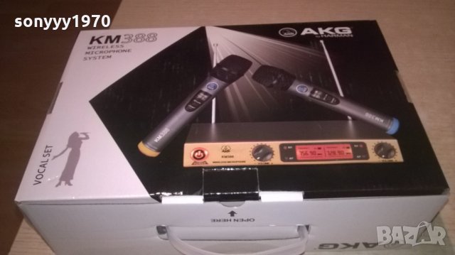 akg profi microphones-2бр с ПРИЕМНИК, снимка 12 - Микрофони - 24738739