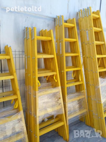 Дървена двойна стълба, 222 см, Усилена, снимка 1 - Други инструменти - 25645301