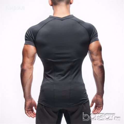 Фитнес тениска Gym Aesthetics СИВА, снимка 3 - Тениски - 20084185