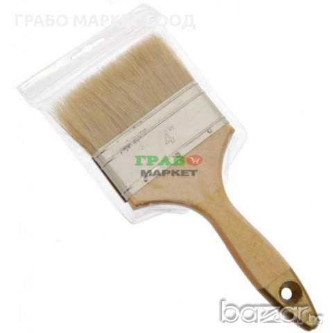 Четка за боядисване с естествен косъм и дървена дръжка, снимка 1 - Други машини и части - 16029603