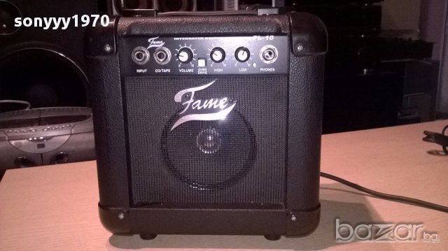Fame pl-10 gitar amplifier-24/24/15см-внос швеицария, снимка 5 - Китари - 15093776