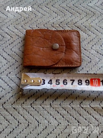 Стар кожен калъф,портмоне, снимка 4 - Антикварни и старинни предмети - 23446282