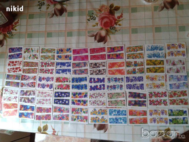 # 6  МОДЕЛ 50 БР ЦВЕТЯ татос ваденки водни стикери за нокти маникюр, снимка 11 - Продукти за маникюр - 15235174