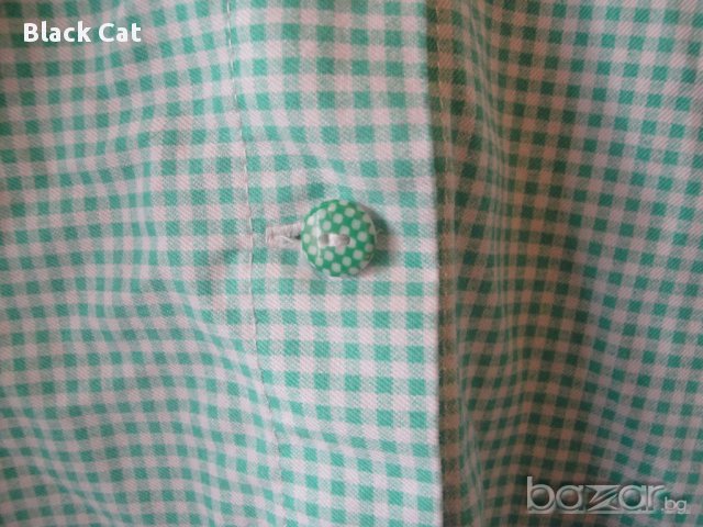 Светлозелена карирана дамска риза, блуза с дълъг ръкав, ръкави, дамски топ, жилетка, снимка 17 - Ризи - 13869321