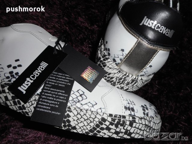 Just Cavalli Men's Faded Snake Print Sneakers, снимка 5 - Маратонки - 20194928