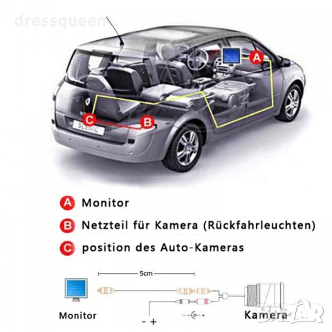 2831 Камера за задно виждане за кола, с нощен режим 328, снимка 11 - Аксесоари и консумативи - 24897620