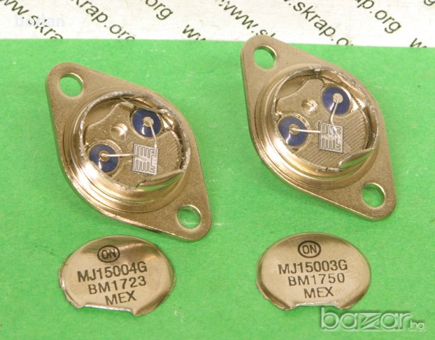 Двойка оригинални транзистори MJ15003G + MJ15004G, снимка 2 - Друга електроника - 21097596