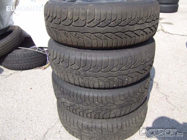 4бр. стоманени джанти Alfa Romeo с перфектни зимни гуми KLEBER 185/65/15, снимка 2 - Гуми и джанти - 14763142