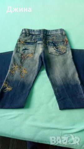 Дамски дънки с бродерия, снимка 5 - Дънки - 24921550