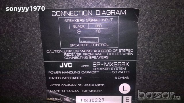 Jvc sp-mxs6bk 2Х50watts/6ohms-2броя-внос швеицария, снимка 10 - Ресийвъри, усилватели, смесителни пултове - 13289753