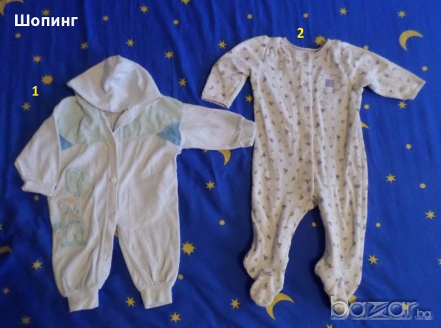 Три ромпъра и боди (9-12 мес.), снимка 1