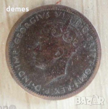  Британска Западна Африка - 6 пенса, 1945 г. - 74 m, снимка 4 - Нумизматика и бонистика - 24268924